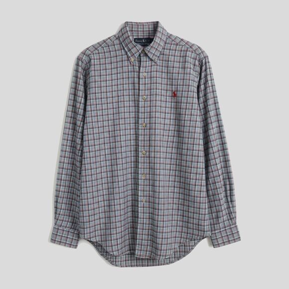 Ralph Lauren Colorful Plaid Cotton Long Sleeve Men’s Shirt Classic Fit M - Picture 1 of 7